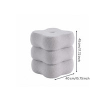 Fuzzy Vanity Stool Soft Upholstered Dressing Stool 220 Lbs Weight Capacity