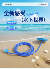 厂家直销游泳呼吸管浮潜装备成人通用防呛水硅胶潜水呼吸管训练器