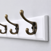 Wood Coat Rack Wall Mount, 5 Hook Modern Wooden Coat Rack for Mudroom, Space Saving Hallway Entryway Organizer