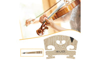 Violin Bridge Handmade Maple Violin Bridge Finely Polished Musical Instrument Part for Luthiers, Music Students