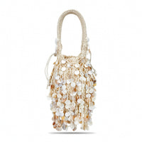 Handwoven Seashell Bag Beach Boho Handbag Woven for Women