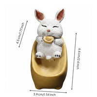 Animal Bathtub Figurine Soothing Style Cute Animal Desk Decoration Handmade Feel Figurine for Office