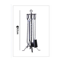 Freestanding Fireplace Accessory Black Iron-Design Log Rack Rigid Frame