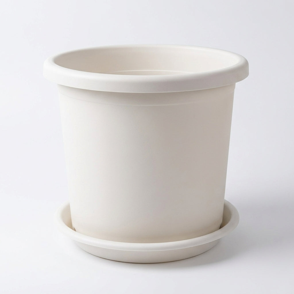 Plant Pots and Flower Pots with Saucer for Garden, Grave Flower Pots for Cemetery, Large Outdoor Resin Pot, Heavy Duty Floor Standing Garden Pot