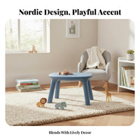 Molded Plastic Play Table and Chairs Rounded Corners for Daycare, Bedroom, Girls