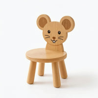 Sturdy Stool with Backrest Low-Height Kids Stool Child-Friendly Furniture Wooden for Playroom