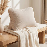 Corduroy Pillow Washable Support Pillow 360 Degree Border Finish