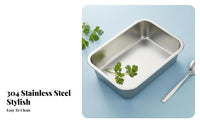 Tiramisu Form Pan Versatile Stainless Steel Food Pan Extra Thick Rectangular Stainless Steel Tray for Culinary Professionals, Caterers, Bakery