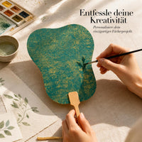 Thickened Xuan Paper Round Fan for Calligraphy and Painting, Half-Sized Raw Antique Style Blank Fan