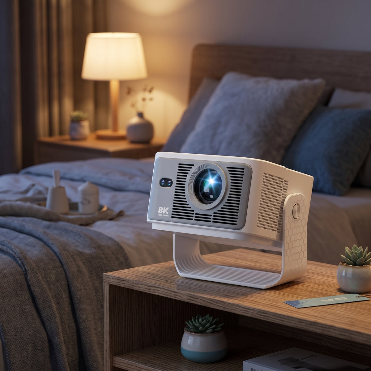 Movie Projector with Adjustable Stand 650 ANSI   TV Movie Projector Auto Image Alignment for Students, Home Theater, Living Room