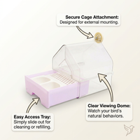 Bird Bath Tub for Cage Hanging, Transparent Bird Bath Feeder Box, Small Birds Bath Box, Parrot Bath  - Image 8