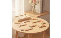 Sturdy Animal Matching Tile Puzzle Preschool Matching Tile Set with Sliding Box Convenient Wooden Puzzle with Storage Box Decorative for Classroom