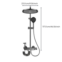 Brass thermostatic shower, rainfall head