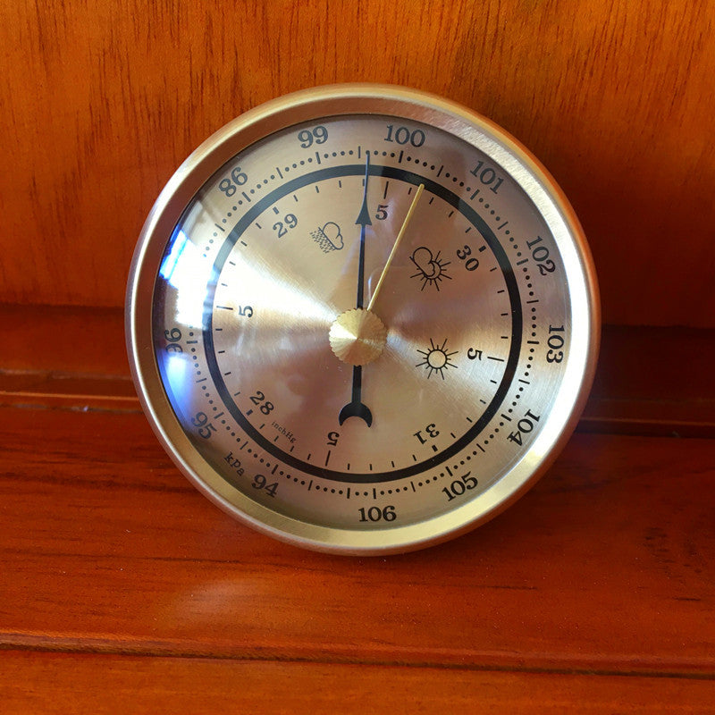 Portable Fishing Barometer Aneroid Barometer with Metal Case