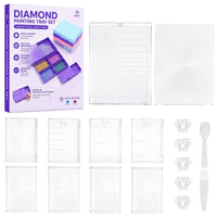 Diamond Painting Tray Kit Spill-Resistant Bead Sorting Tray with Lids