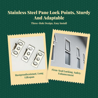 Stainless Steel Sash Lock, Three-Hole, Security Hardware
