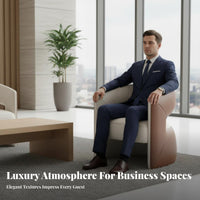 Sectional Guest Couch Light Luxury design Curved rear Armchair and Loveseat Set Modern Design Flexible Configuration for Clients