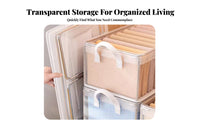 6 Pieces Transparent Clothing Box Clear View viewing panel Closet Storage container Stackable