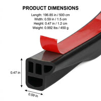 Universal Car Rubber Seal Strip, DIY Car Door Seal, Automotive Repair Door Seal, #variant:5 meters
