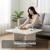 2 Pieces High-Low Nesting Tables Minimalist Look Living Room Furniture Waterproof Easy Assembly for Small Areas, Perusing Nook