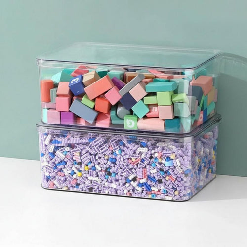 Building Block Storage Case Easy to Clean Kids Toy Organizer Chest Long-Lasting
