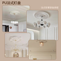 PU Ceiling Rose Decorative Round Light Base 70cm Embossed