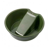 Wash Basin with Washboard Angled Insert Hand Scrubbing Tub Pouring Notch