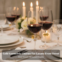 Personalized Glass Markers | Gold-Tone Metal Hoop, vino Glass Decoration Kit, for Weddings