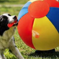 Dog Ball with Loops Dog Ball with Straps Oversized Toy for Tug Play