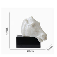 Horse Head Statue Resin Horse Head Sculpture Carved for Living Room, Entryway
