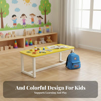 Kindergarten Learning Table Rounded Corners Preschool Art Desk Construction Preschool Learning Table Set for Young Children, School, Classroom, Home