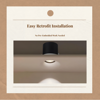 Frameless Curved COB Spotlight, Anti-Glare, Adjustable LED