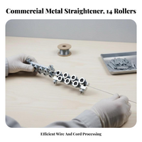 Wire straightener with metal rollers