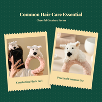 Plush Cartoon Dog Headband, Soft Furry Hairband for Girls