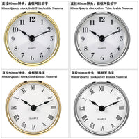 亚马逊热销水晶钟头80mm插入式钟胆工艺品镶嵌石英钟头钟芯