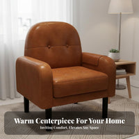 Upholstered Single Sofa Minimalist design Accent Chair Modern Design snug for Apartment Dwellers, Students, Living Room, Bedroom