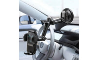 Handsliberated Phone Holder with Adjustable Arm Vacuum Suction Cup Phone Holder Secure Strong for Driving, Dashboard, Windshield, Navigation
