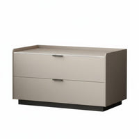 Modern and design 2-Drawer End Table with unobstructed Shelf Minimalist Design Nightstand Ample Storage Bedside Cabinet Sturdy Construction for homeowners, Renters, Students, Guest Room, Apartment, Office