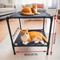Cat Camping Cot Elevated Pet Bed, Oxford Cloth, Outdoor, Four Seasons
