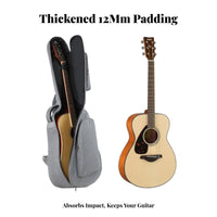 41 Inch Guitar Carrying Case 12mm Thickened Padding Acoustic Guitar Bag Musical Instrument Accessory for Travel, Storage