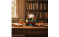 Book-Style Tissue Box Cover Fashionable Container Elegant for Reading Nook