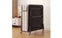 Foldable Daybed Lockable Wheels Single Daybed Bed Furniture