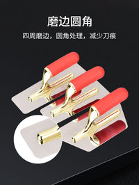 镀金圆角不锈钢抹刀艺术漆涂料批刀马来漆灰泥收光刀硅藻泥抹泥刀