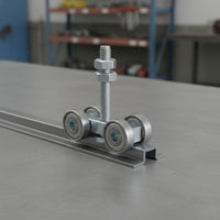 H30 Hanging Rail Rust Resistant Barn Door Roller Adjustable for Curtain, Canvas