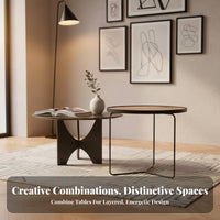 Pebble-Shaped Sofa and Table Modern Design Lounge Set Space-Saving Artistic for Business Owners, two-person households