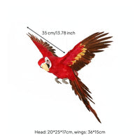 Feather Parrot Decoration Stage Prop Lifelike Parrot Figurine for Home