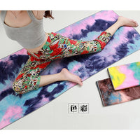 Tie-Dye Yoga Towel with Non-Slip Particles