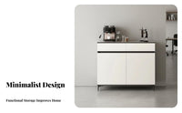 Modern Buffet Cabinet Sturdy Construction Dining Room Storage Cabinet Multi-Compartment Standing Credenza for Families, Adults, Entryway, Hallway