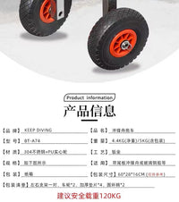 Boat Transom Wheel with Large Tire for Fishing Boat Trailer