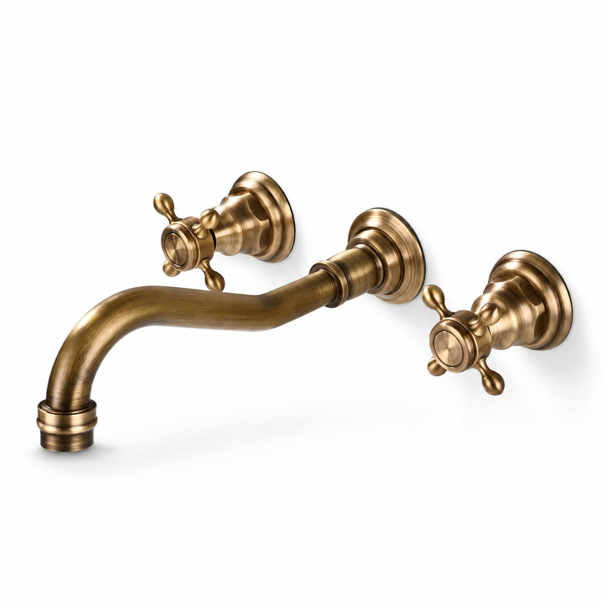 Basin Faucet Curved Wall-Mounted Faucet Vintage Tap for Homeowners